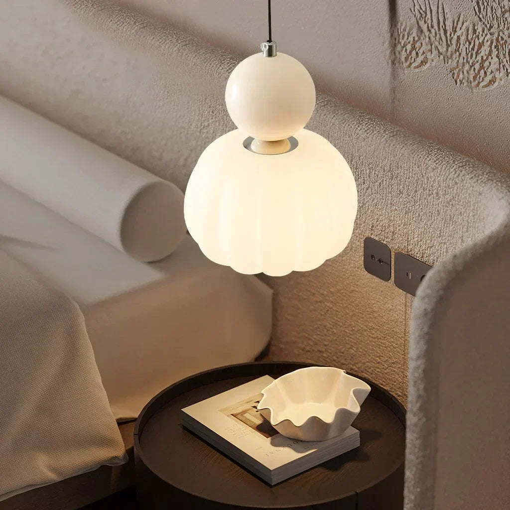 Nordic Pumpkin Pendant Light | Modern LED Ceiling Lamp