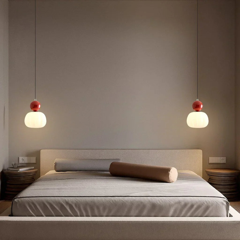 Nordic Pumpkin Pendant Light | Modern LED Ceiling Lamp