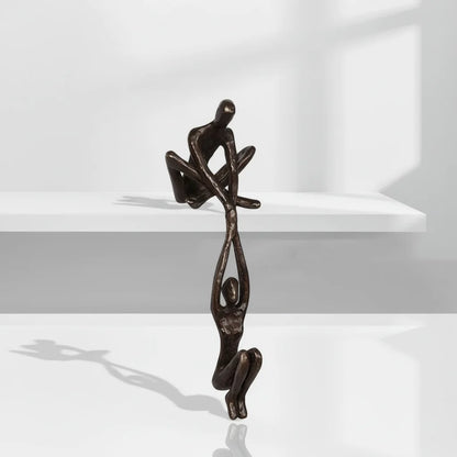 Wall Art Romantic Resin Couple Sculpture Decor