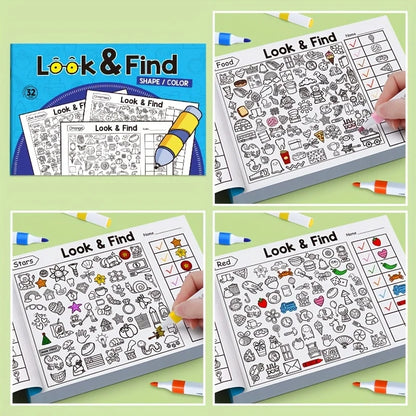 Children's Hidden Objects Coloring Book