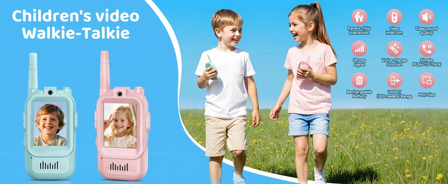 Video Walkie Talkies for Kids 2 Pack