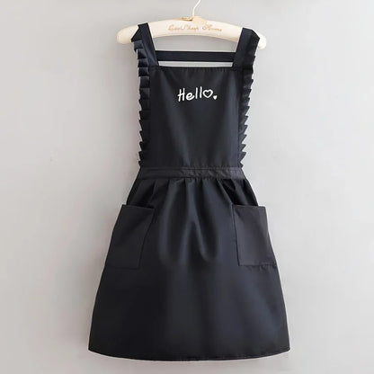 FloraBelle | Princess Style Waterproof Apron | Floral Work Uniform