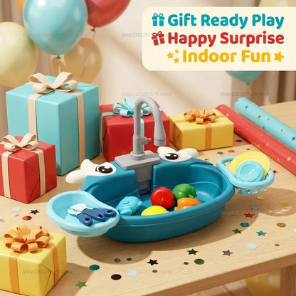 Children Play House Simulated Kitchen Dishwasher Sink Hand