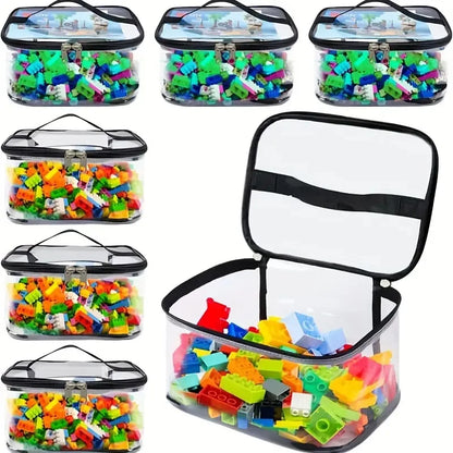 Transparent Mesh Toy Storage Bag | Large Capacity Organizer for Toys, Puzzles & Building Blocks