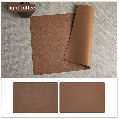 DuoMat | Double-Sided Faux Leather Placemats | Heat Resistant & Waterproof