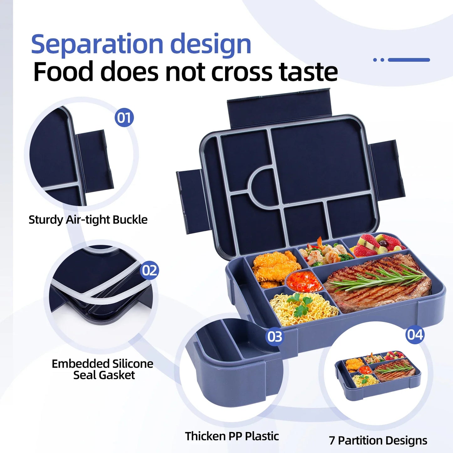 BentoMax | 1330ml Large Capacity Leak-Proof Bento Lunch Box - Microwave & Portable Food Container