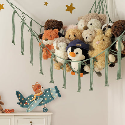 Hanging Toy Storage Hammock Macrame Organizer Stuffed Animals Decor