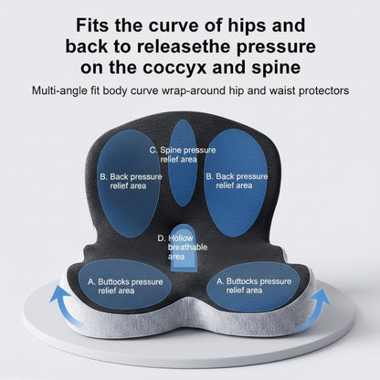 Seat Cushion Back Support Memory Foam Chair Pad