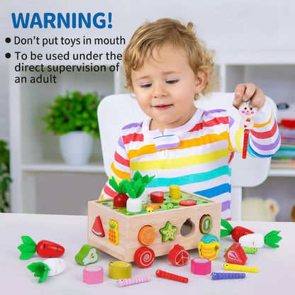 Wooden Montessori Toy Set Educational Farm Play