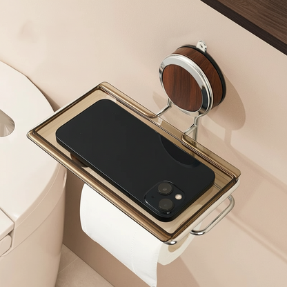 Toilet Paper Holder Self Adhesive Stainless Steel Wall Mount