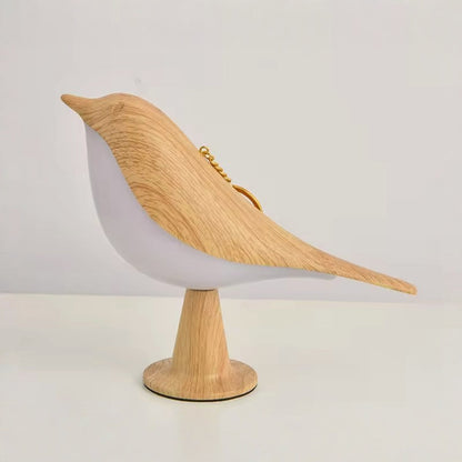 Table Lamp Bird Shape Wood Rechargeable Accent Light