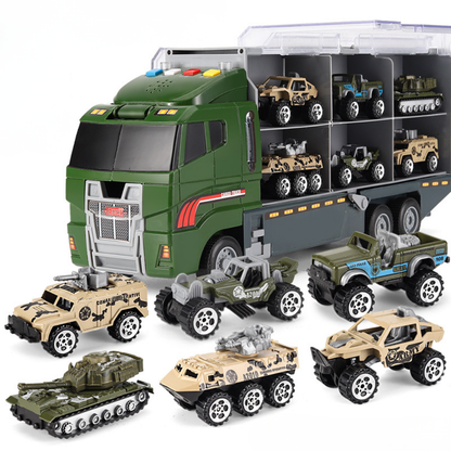 Toy Construction Vehicle Set Alloy Mini Truck Play Carrier Kit