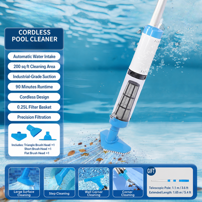 Pool Vacuum Cordless Cleaner Rechargeable Handheld