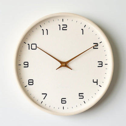 Wall Clock Minimalist Wooden Silent Quartz Home Display