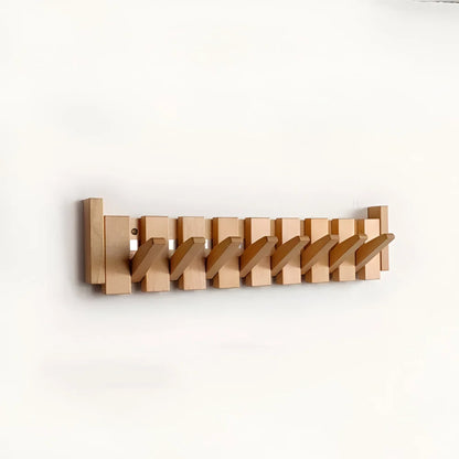 Wall Hook Wooden Rack Folding Piano Style Hanging Organizer