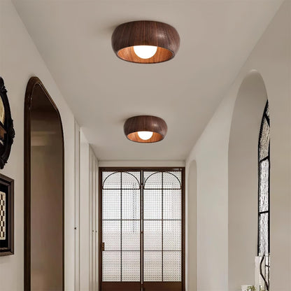 Albanora Ceiling Lamp | Minimalist Modern Wooden LED Fixture