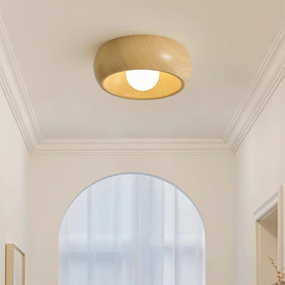 Albanora Ceiling Lamp | Minimalist Modern Wooden LED Fixture