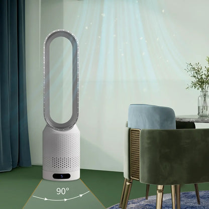 Ventilator zonder bladen met luchtzuiveraar, afstandsbediening en 90° oscillatie