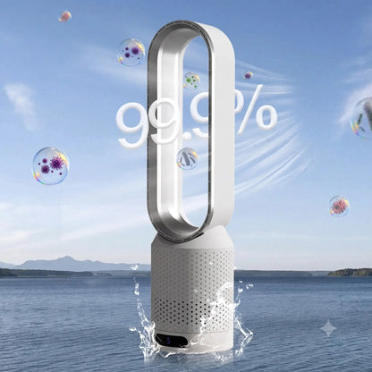 Ventilator zonder bladen met luchtzuiveraar, afstandsbediening en 90° oscillatie