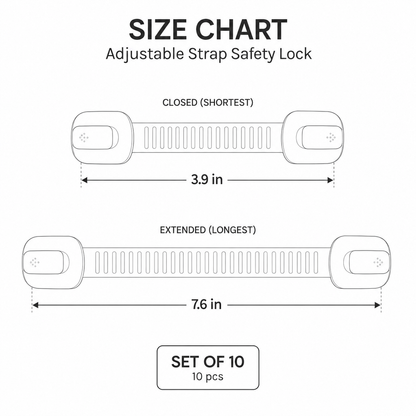 Baby Proof Cabinet Locks Child Safety Adhesive Straps