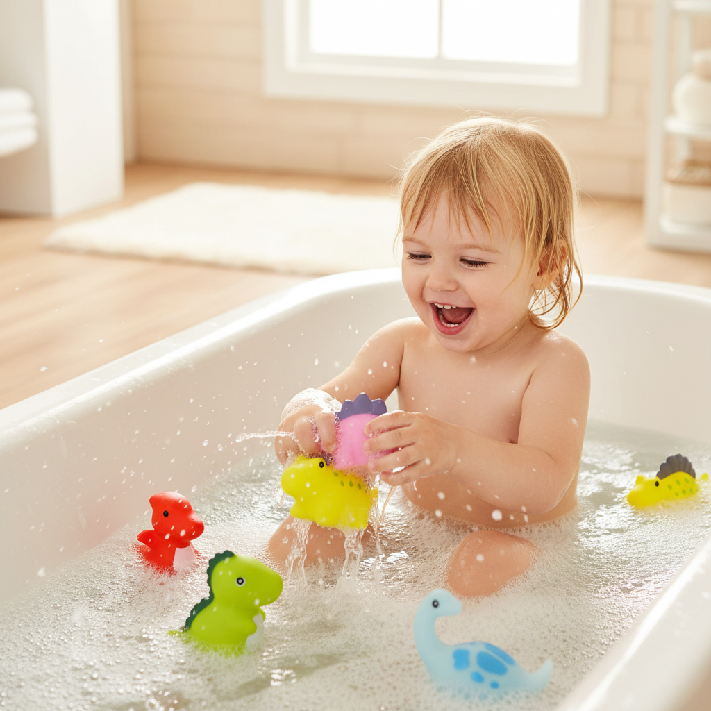 Bath Toys Floating Playset Squirting Rubber Ducks - Image 3