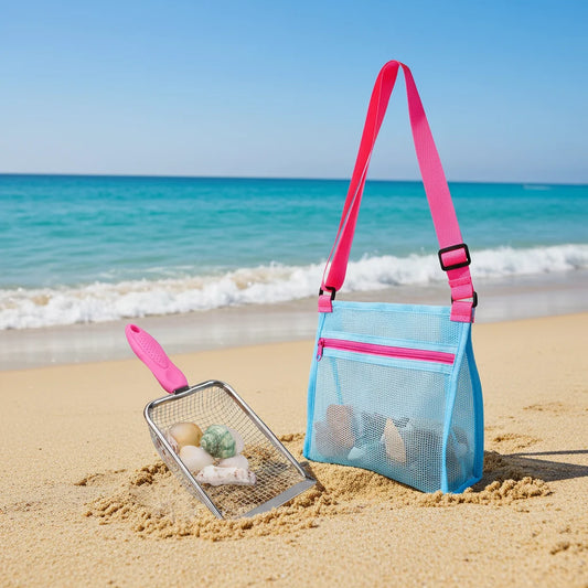 Beach Toy Kids Sand Sifter Shell Collector Shovel - Image 1