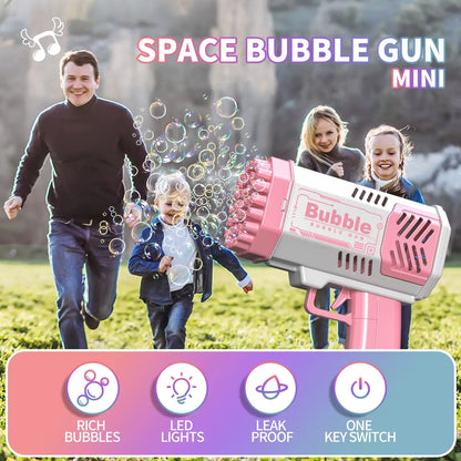 Bubble Gun LED Bubble Blower Toy Outdoor Kids Play