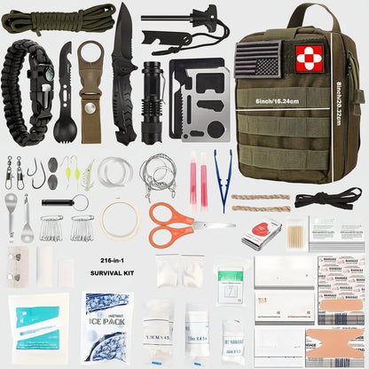 Compact Survival Backpack Outdoor First Aid Gear Tools