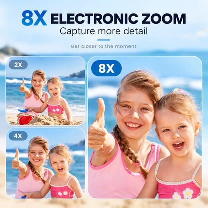 4K Digital Camera 48MP Flip Screen 8X Zoom