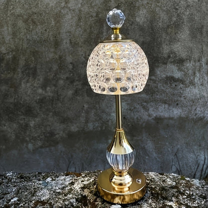 Crystal Touch Table Lamp | Rechargeable LED Bedside Light