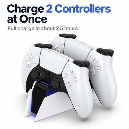 PS5 Dual Controller Charging Dock with LED Indicator