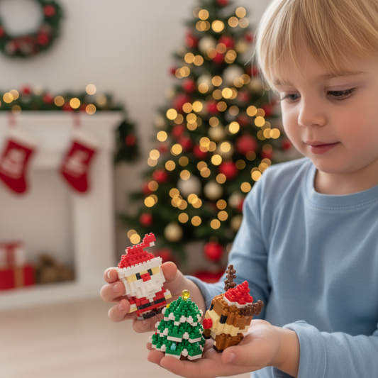 Christmas Building Blocks Set Fun Family Activity - Image 1