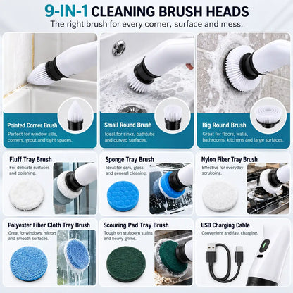 9-in-1 Electric Cleaning Brush