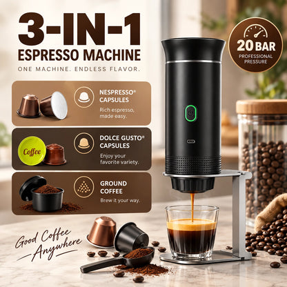 Portable 3-in-1 Espresso Machine