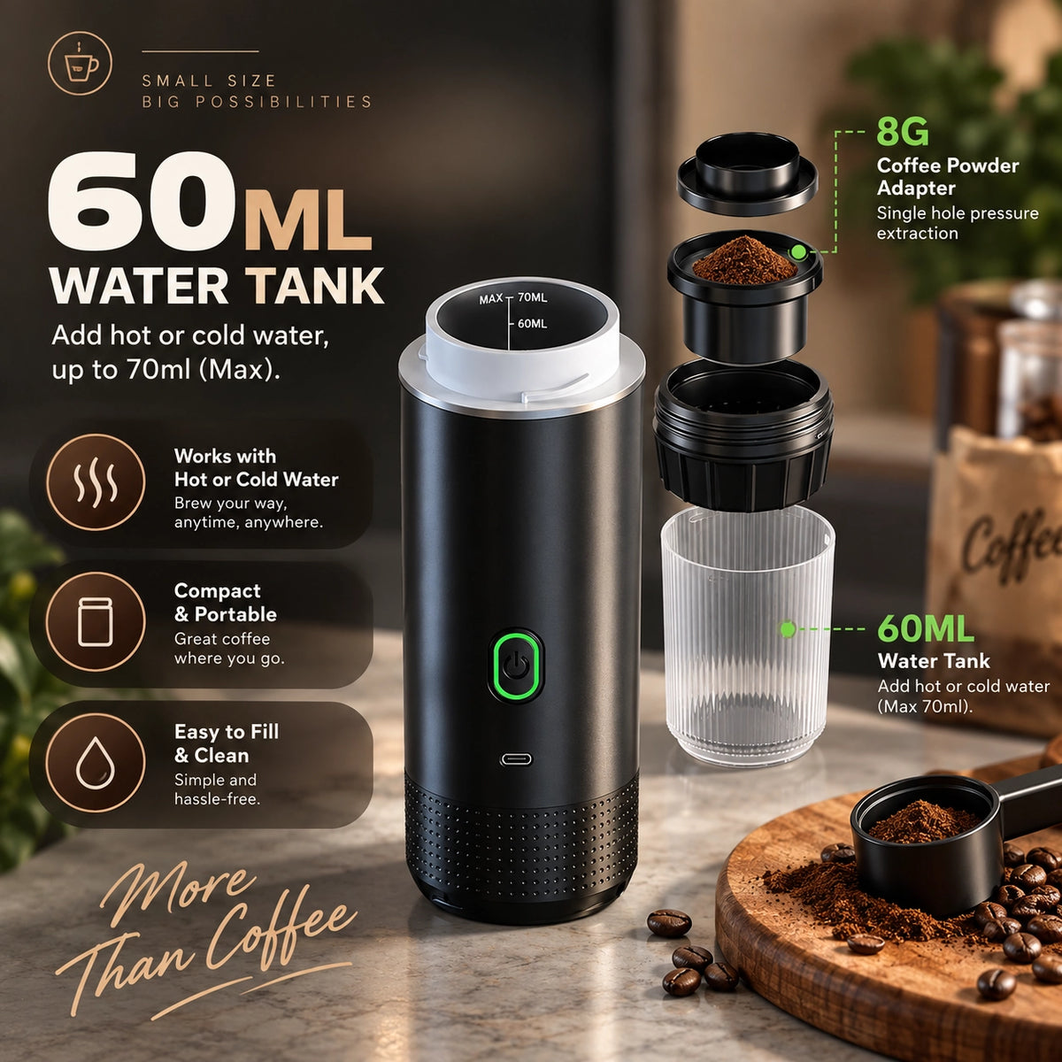 Portable 3-in-1 Espresso Machine