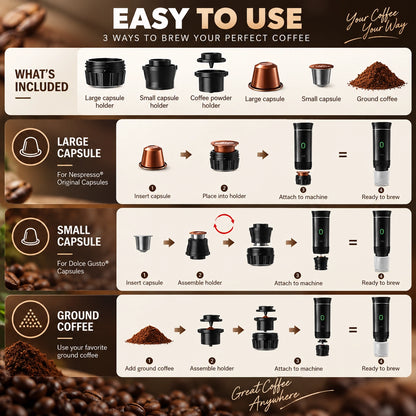 Portable 3-in-1 Espresso Machine