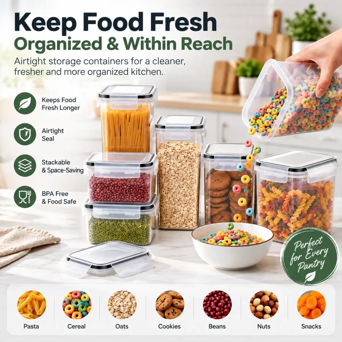 7 Pcs Set - Food Storage Airtight Containers
