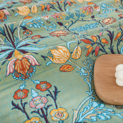 Cotton Blanket Reversible Throw Soft Woven Quilt