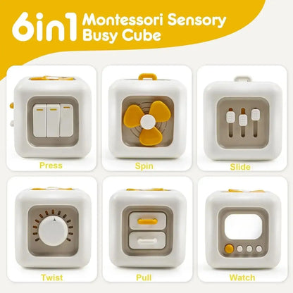 Activity Cube Sensory Toy Toddler Learning Busy Cube Toy