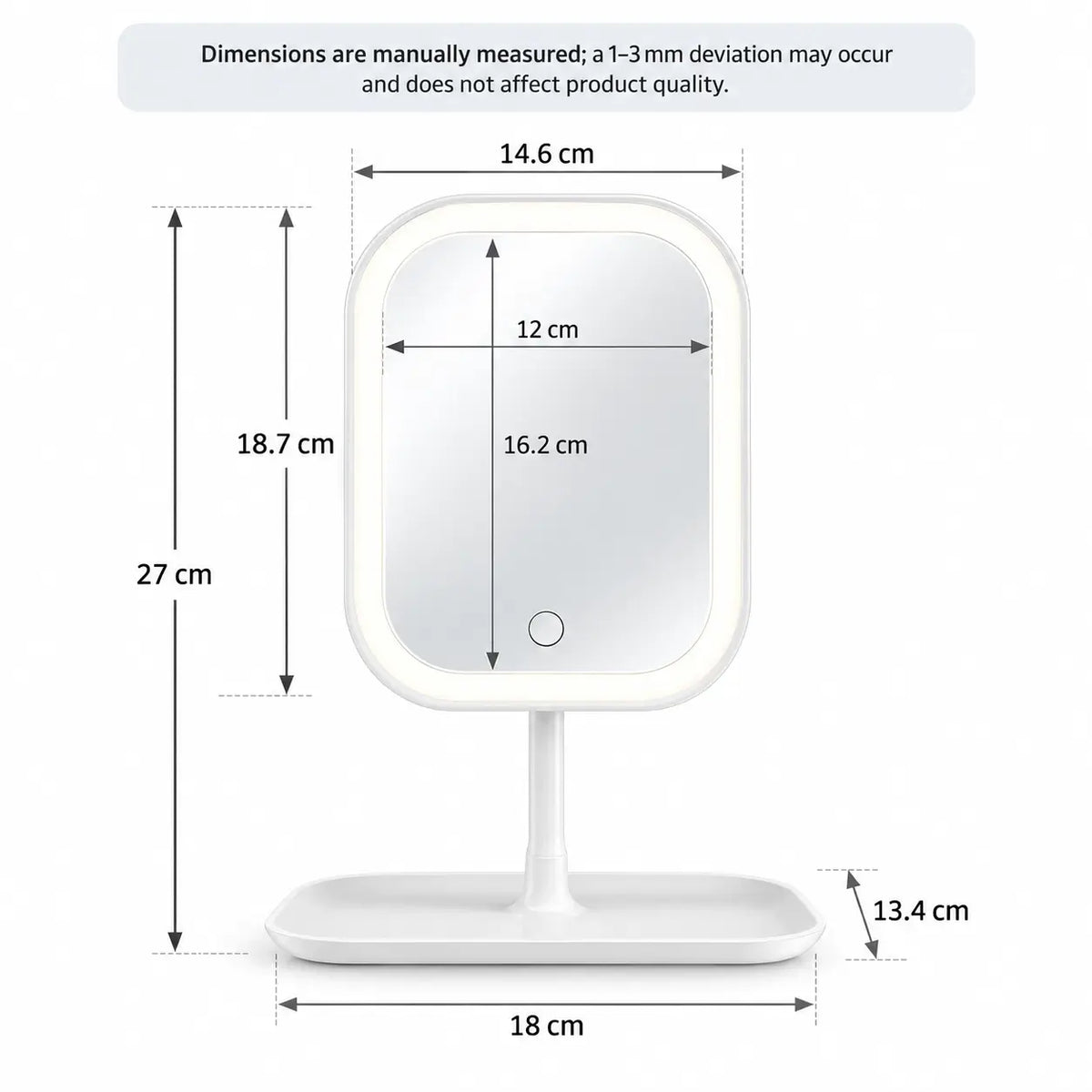 LED Rechargeable Vanity Makeup Mirror