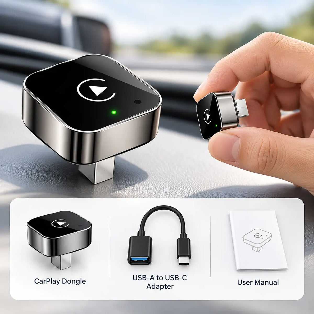 Wireless CarPlay and Android Auto Adapter