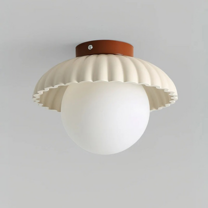 Iron Hallway Ceiling Light | Modern Glass & Metal Flush Mount