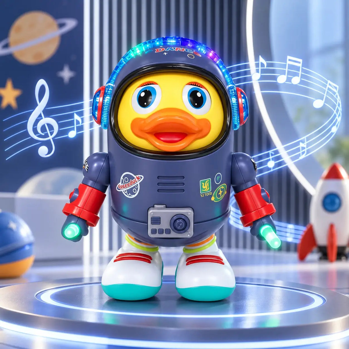 Dancing Astronaut Duck Interactive Toy