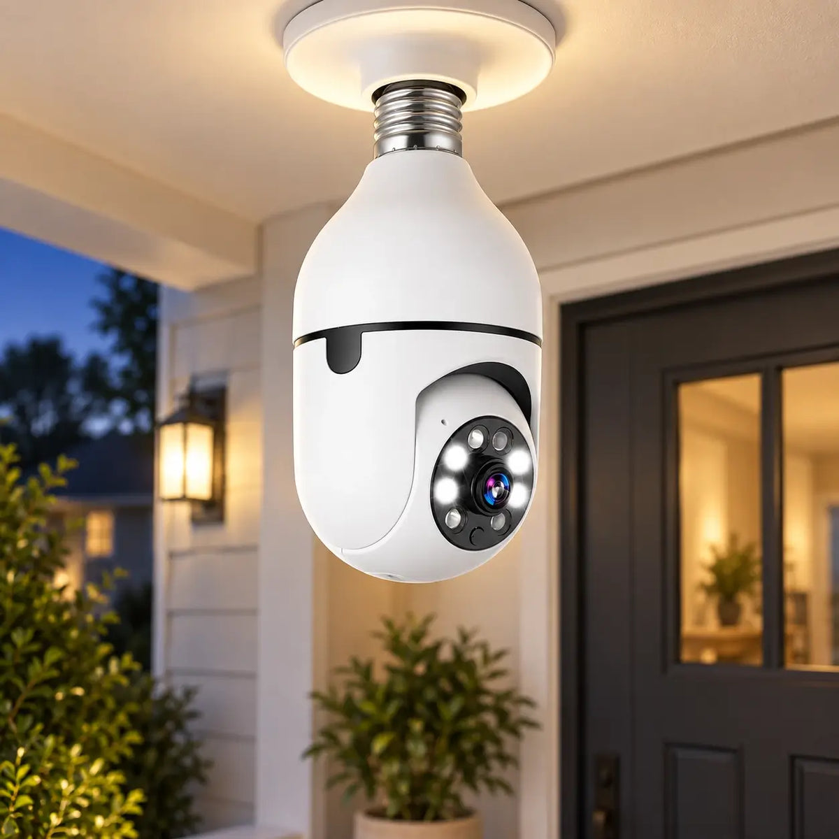 Wireless Security Camera Lightbulb Indoor Outdoor Use