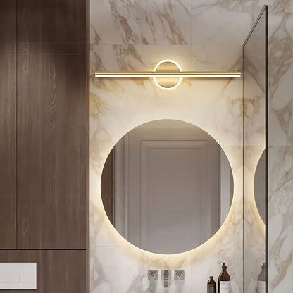 Luxe LED Mirror Wall Light | Minimalist Black & Gold Wall Lamp