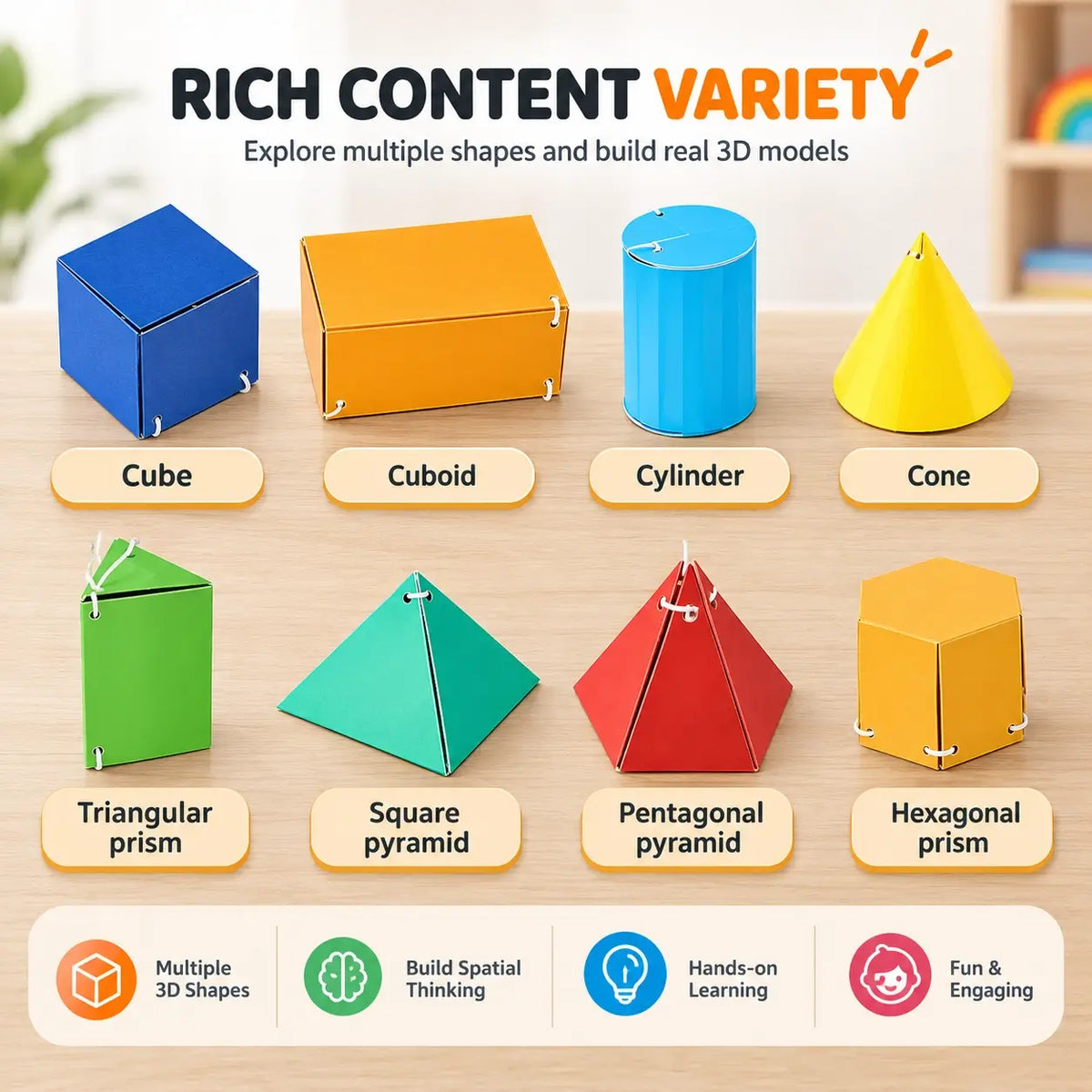 Learning Toys 3D Geometry Puzzle Activity Kit