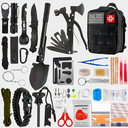 Tactical Survival Gear Backpack Multi Tool First Aid Kit