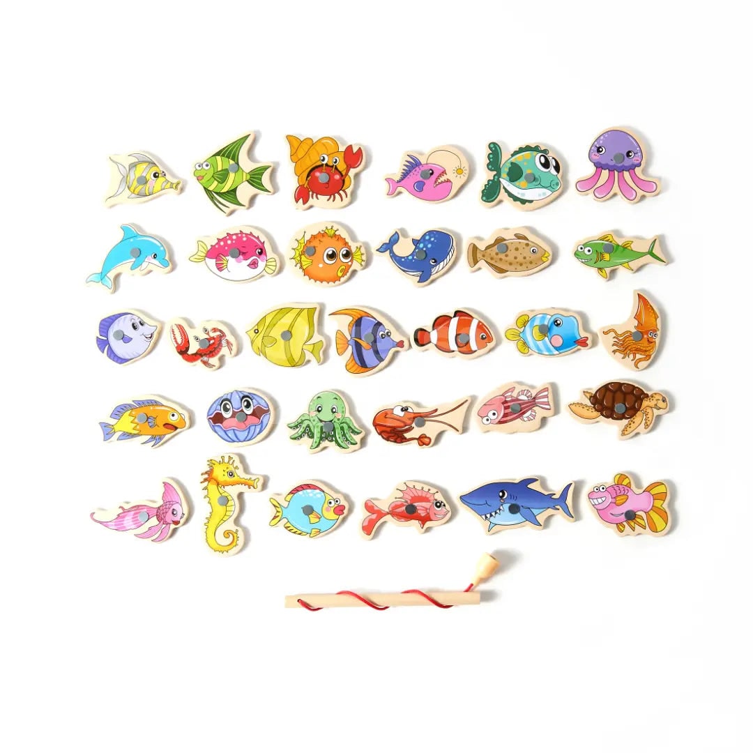 Fishing Toy Fine Motor Skills Toy Set Magnetic Rod - Image 1