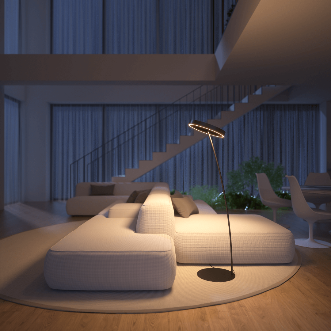 Floor Lamp LED Lighting Remote Control Adjustable Design