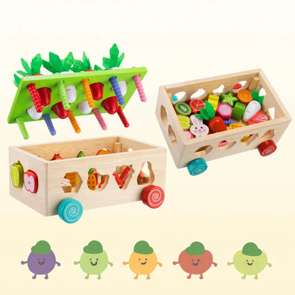 Wooden Montessori Toy Set Educational Farm Play
